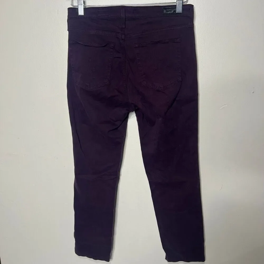 AG Prima Cigarette Jeans Purple Soft Sz 28R